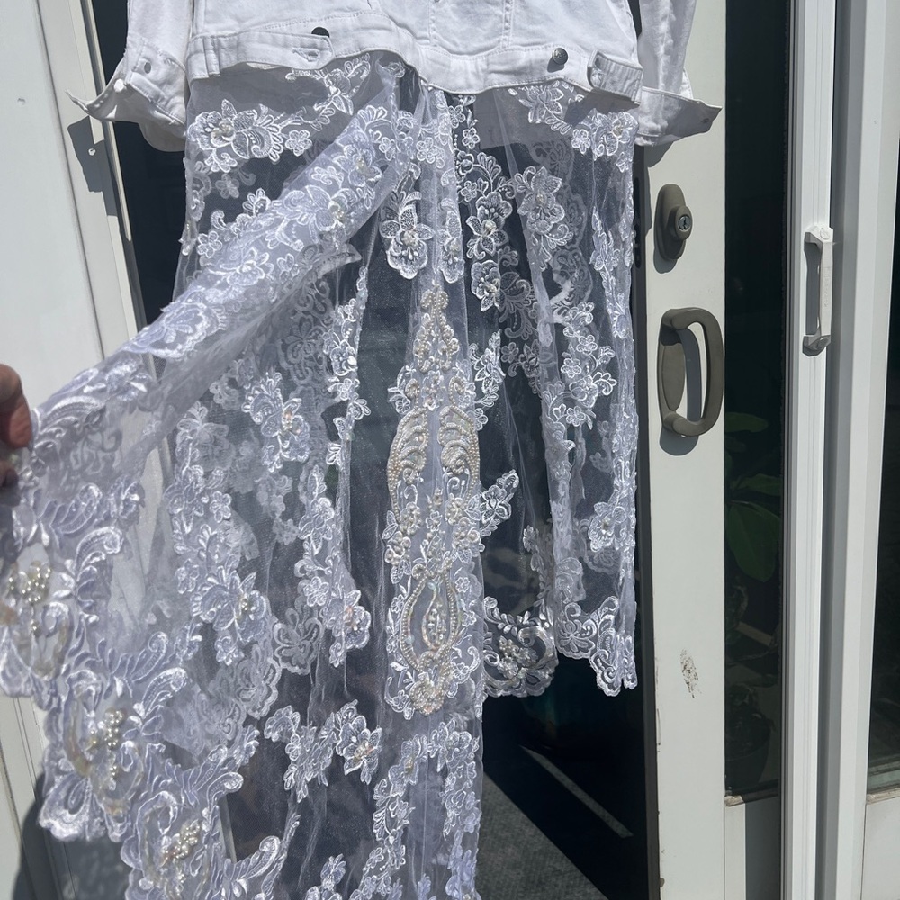 Lee White Lace Overlay Jacket